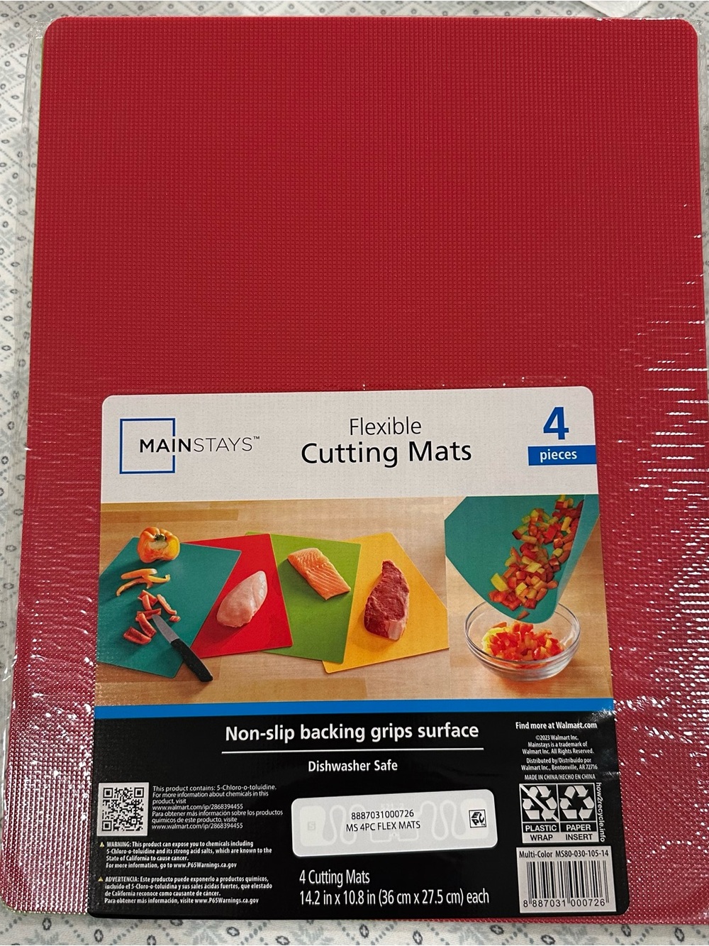 Mainstays Cutting Mats Set - Red, Green, Yellow, Teal
